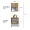 Cozinha 2 Peças 1 Porta 1 Gaveta Armário Aéreo  100% Mdf 70 Cm Rainha - 11
