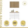 Cozinha 2 Peças 3 Portas 4 Gavetas Com Armário Aéreo  100% Mdf 120Cm Rainha - 14
