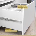 Ver mais imagens de Cozinha 2 Peças 3 Portas 4 Gavetas com Armário Aéreo 100% MDF 120cm Rainha Marrom/Branco/Nature