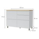 Ver imagem 6 de Cozinha 2 Peças 3 Portas 4 Gavetas Com Armário Aéreo  100% Mdf 120Cm Rainha