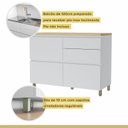 Ver mais imagens de Cozinha 2 Peças 3 Portas 4 Gavetas Com Armário Aéreo  100% Mdf 120Cm Rainha