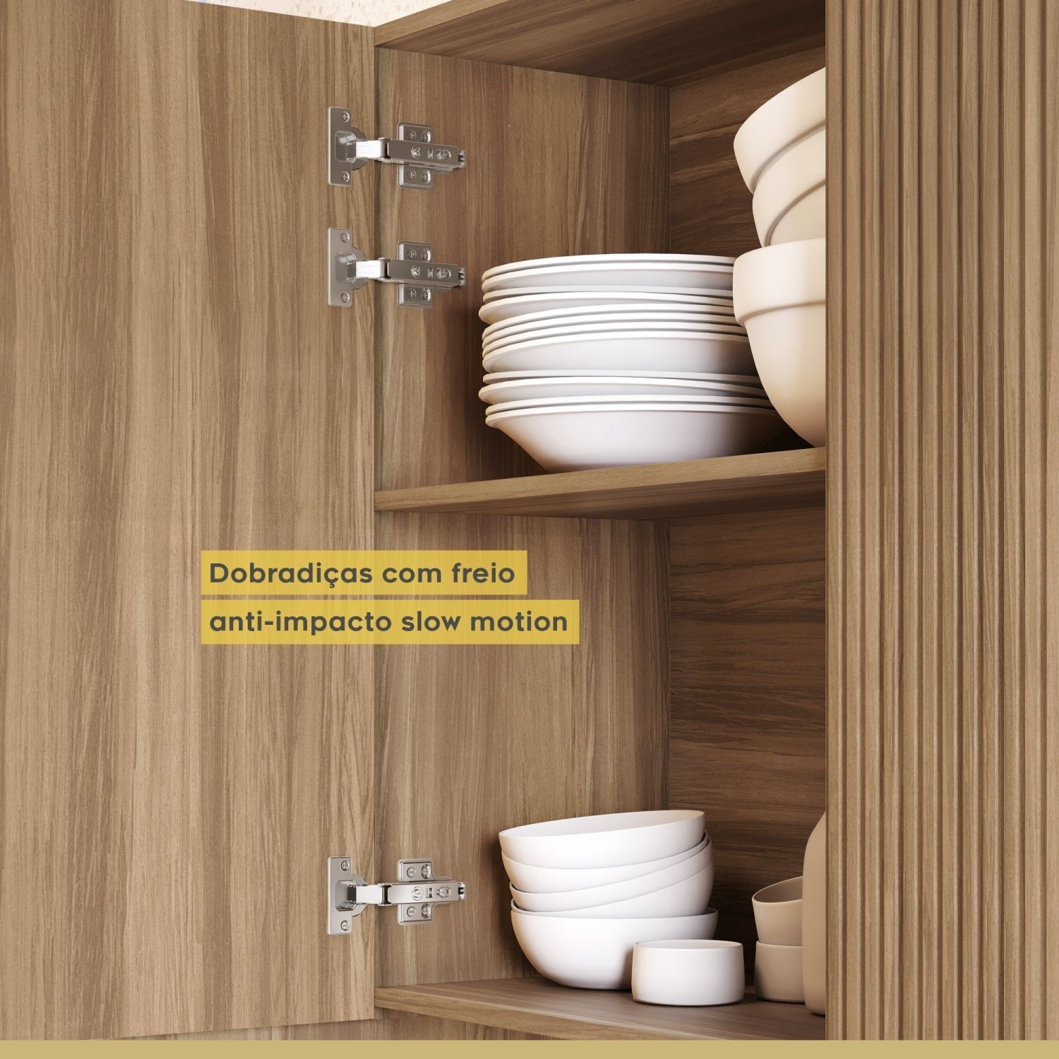 Cozinha 2 Peças 3 Portas 4 Gavetas Com Armário Aéreo  100% Mdf 120Cm Rainha - 13