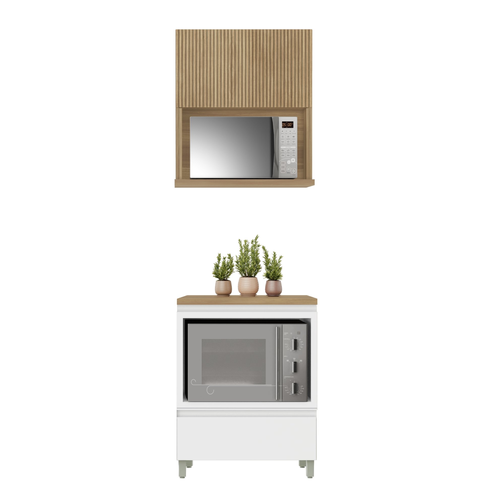 Cozinha 2 Peças 1 Porta 1 Gaveta Armário Aéreo  100% Mdf 70 Cm Rainha - 12