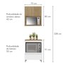 Cozinha 2 Peças 1 Porta 1 Gaveta Armário Aéreo  100% Mdf 70 Cm Rainha - 11