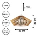 Ver imagem 3 de Luminária Teto tipo Pendente DEJAVU MDF Completa -:Preta