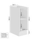 Ver imagem 3 de Balcão Planejado 1 Porta 30cm sem Tampo com Rodapé Ipanema CabeCasa MadeiraOriginals Branco/Acáci