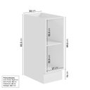 Ver imagem 3 de Balcão 1 Porta 30cm sem Tampo com Rodapé Ipanema CabeCasa MadeiraOriginals Branco/Acácia