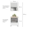 Cozinha 2 Peças 1 Porta 1 Gaveta Armário Aéreo  100% Mdf 70 Cm Rainha - 10