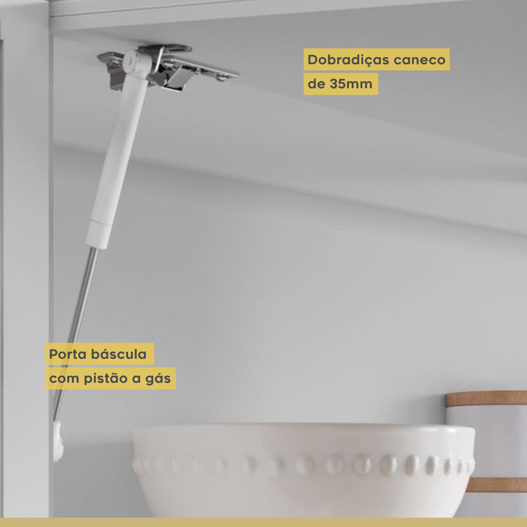 Cozinha 2 Peças 1 Porta 1 Gaveta Armário Aéreo  100% Mdf 70 Cm Rainha - 5