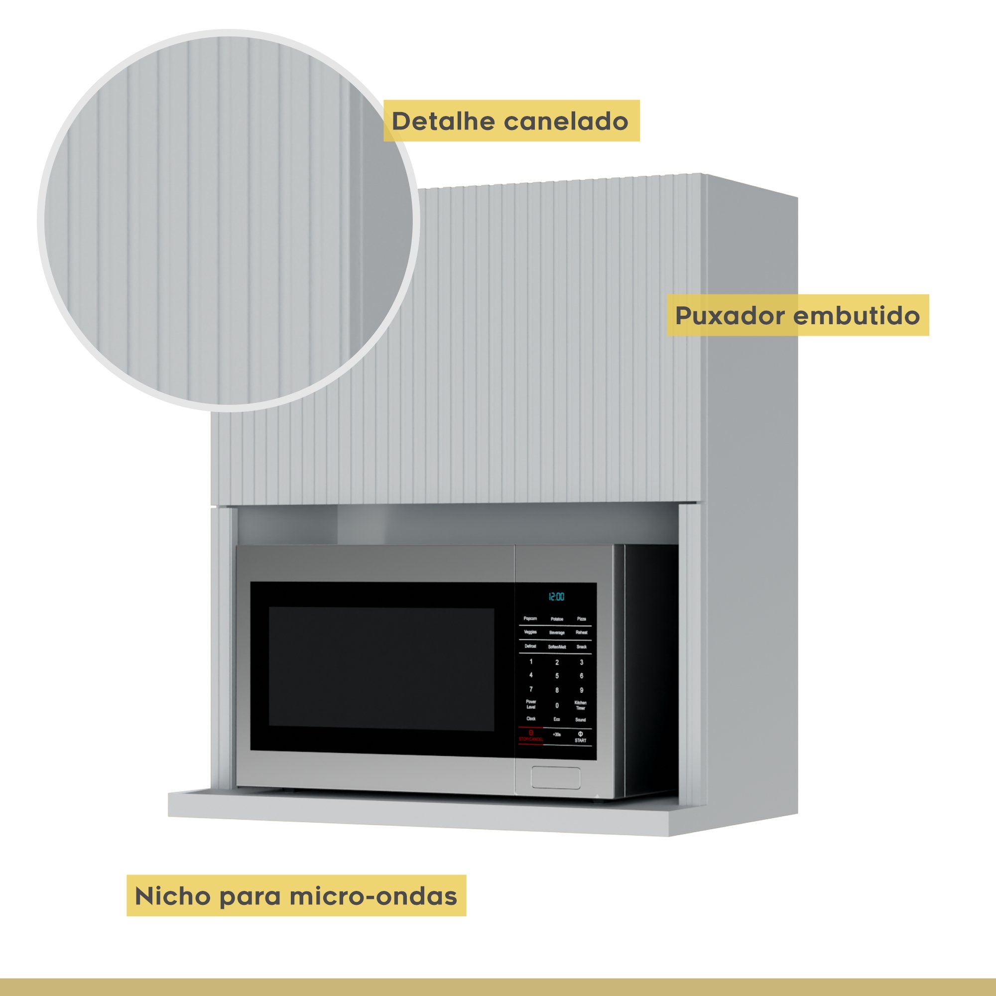Cozinha 2 Peças 1 Porta 1 Gaveta Armário Aéreo  100% Mdf 70 Cm Rainha - 4