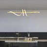 Pendente Horizontal Espiral Dourado Led Mesa Jantar Bet27 - 8