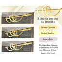 Ver imagem 6 de Pendente Horizontal Espiral Dourado Led Mesa Jantar Bet27