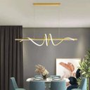 Ver imagem 5 de Pendente Horizontal Espiral Dourado Led Mesa Jantar Bet27