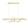 Pendente Horizontal Espiral Dourado Led Mesa Jantar Bet27 - 1
