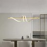 Pendente Horizontal Espiral Dourado Led Mesa Jantar Bet27 - 7