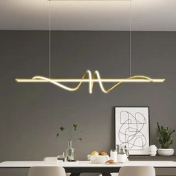 Pendente Horizontal Espiral Dourado Led Mesa Jantar Bet27 - 9