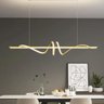 Pendente Horizontal Espiral Dourado Led Mesa Jantar Bet27 - 10