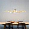 Pendente Horizontal Espiral Dourado Led Mesa Jantar Bet27 - 2