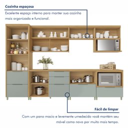 Cozinha 7 Peças 7 Portas 7 Gavetas  100% Mdf Marquesa - 15