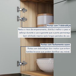 Cozinha 7 Peças 7 Portas 7 Gavetas  100% Mdf Marquesa - 12