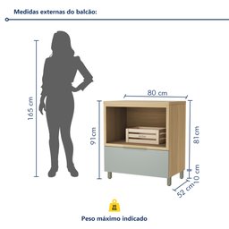 Cozinha 7 Peças 7 Portas 7 Gavetas  100% Mdf Marquesa - 20