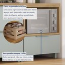 Ver imagem 5 de Cozinha 7 Peças 7 Portas 7 Gavetas 100% MDF Marquesa Marrom/Nature/Verde