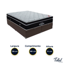 Ver imagem 3 de Cama Box Baú Bipartido Casal Marrom e Colchão Elegant Superpocket Molas Ensacadas Ortobom