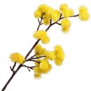 Ver imagem 3 de Kit 2 Plantas Artificiais Mamona Amarela Enfeite Jardim 70cm
