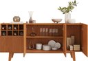 Ver imagem 7 de Buffet Philadelphia 4 Portas com Adega 180 cm Naturalle - Mavaular