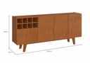 Ver imagem 4 de Buffet Philadelphia 4 Portas com Adega 180 cm Naturalle - Mavaular