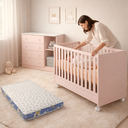 Ver imagem 3 de Quarto de Bebe Completo para Menina Infantil Rosa Acetinado - Qmovi