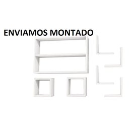 Kit 7 Peças Nichos Cubo L Prateleira Escritorio Sala Quarto - Compmovel - 3