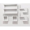 Ver imagem 4 de Kit 7 Peças Nichos Cubo L Prateleira Escritorio Sala Quarto - Compmovel