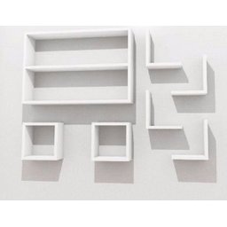 Kit 7 Peças Nichos Cubo L Prateleira Escritorio Sala Quarto - Compmovel - 4