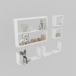 Kit 7 Peças Nichos Cubo L Prateleira Escritorio Sala Quarto - Compmovel - 2