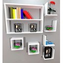 Ver imagem 5 de Kit 7 Peças Nichos Cubo L Prateleira Escritorio Sala Quarto - Compmovel