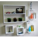 Ver imagem 6 de Kit 7 Peças Nichos Cubo L Prateleira Escritorio Sala Quarto - Compmovel