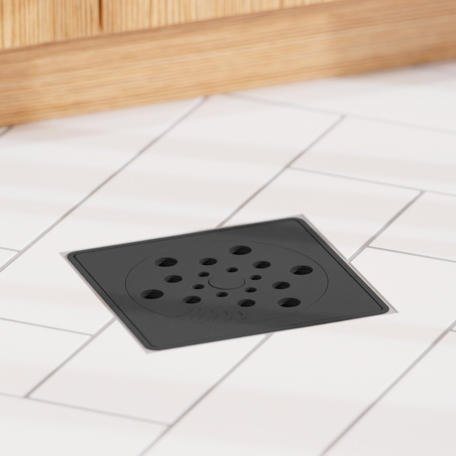 Tapón Sifónico Para Desagüe 250x250 Mm - Salida Vertical De 100 Mm, Altura 80 Mm, Material Polipropileno