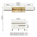 Ver imagem 4 de Armário de Cozinha Compacta Reims 260cm Branco Reims Madesa 03