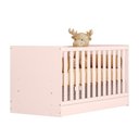 Ver imagem 2 de Berço Mini Cama Americano Doce Sonho Rosa Acetinado - Qmovi
