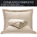 Ver imagem 6 de Cama Posta King Melynda Colcha Luxo Algodão Bordado 3 Pçs:palha