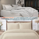 Ver imagem 4 de Cama Posta King Melynda Colcha Luxo Algodão Bordado 3 Pçs:palha
