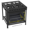 Fogão Industrial 4 Bocas com Forno Realce - 3