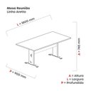 Ver imagem 3 de Mesa de Reunião 180x90cm Mr1800at
