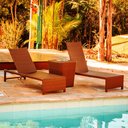 Ver imagem 1 de 3 Espreguiçadeiras Grécia e Mesa Grécia em Alumínio e Fibra Sintética Piscina, Jardim