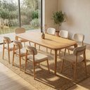 Ver imagem 2 de Mesa de Jantar Andaluz com 8 Cadeiras Stallion Bege 220cm