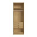 Ver mais imagens de Guarda Roupa Modulado de Canto 3 Portas 3 Gavetas 100% MDF Infinity Savana/Branco Bege