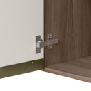 Ver imagem 5 de Armario Aereo 3 Portas Vidro MDF 120 cm Kali 1219717 Nicioli Carvalho Toq Off White