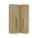 Ver imagem 3 de Guarda Roupa Modulado de Canto 3 Portas 3 Gavetas 100% MDF Infinity Savana Bege