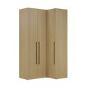 Ver imagem 2 de Guarda Roupa Modulado de Canto 3 Portas 3 Gavetas 100% MDF Infinity Savana Bege